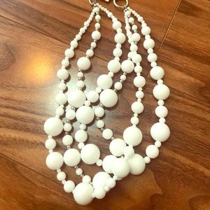 Whit bead costume jewelry from Talbots.